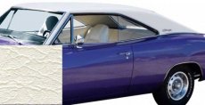 1970 Dodge Charger Vinyl Dak BOAR GRAIN - Wit
